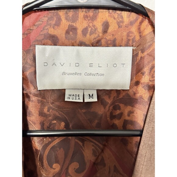 David Eliot Bruxelles Collection Men’s Brown Suede Vest M Made in USA Western - Picture 2 of 4